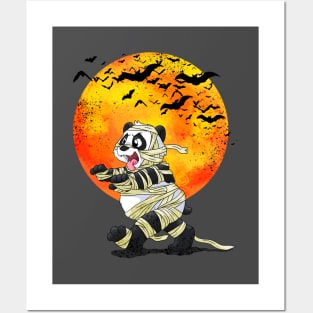 Mummy Panda Halloween Girl Boy Costume Posters and Art